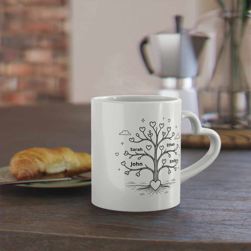 Customizable Heart-Shaped Mug