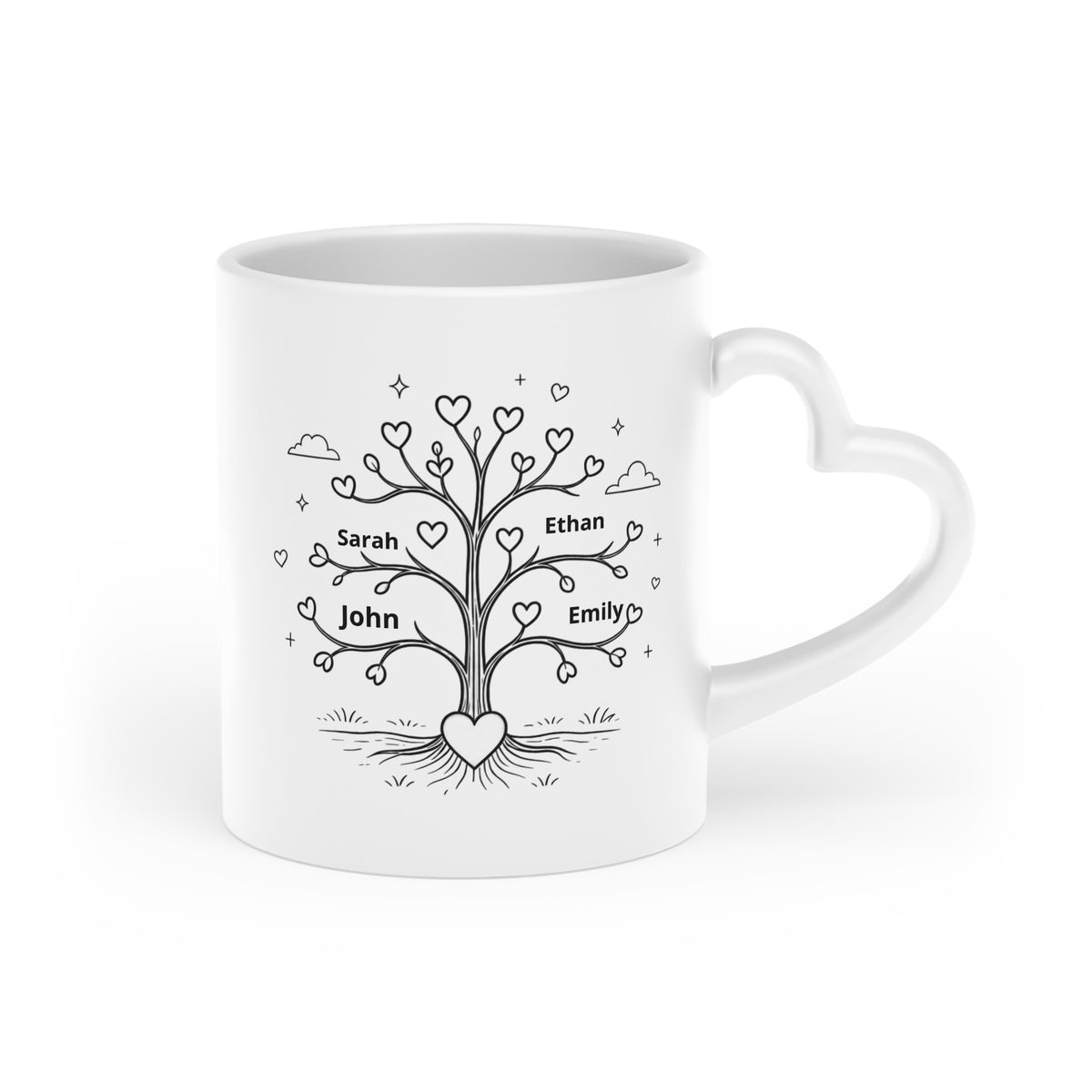Customizable Heart-Shaped Mug
