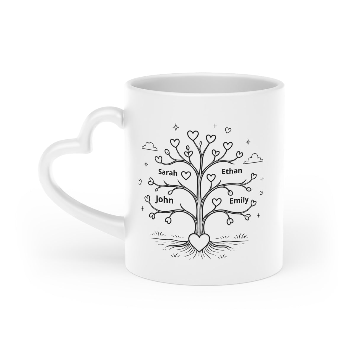 Customizable Heart-Shaped Mug